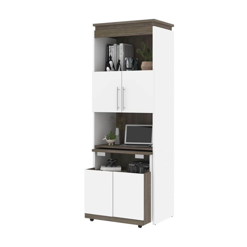 Modubox Storage Cabinet Orion Shelving Unit with Fold-Out Desk - Available in 2 Colours