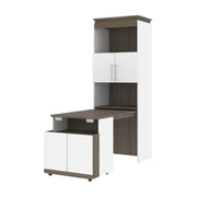 Modubox Storage Cabinet Orion Shelving Unit with Fold-Out Desk - Available in 2 Colours