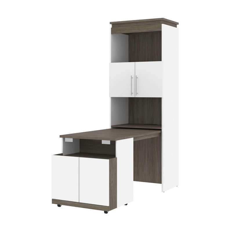 Modubox Storage Cabinet Orion Shelving Unit with Fold-Out Desk - Available in 2 Colours