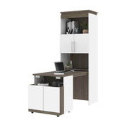 Modubox Storage Cabinet Orion Shelving Unit with Fold-Out Desk - Available in 2 Colours