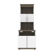 Modubox Storage Cabinet Orion Shelving Unit with Fold-Out Desk - Available in 2 Colours