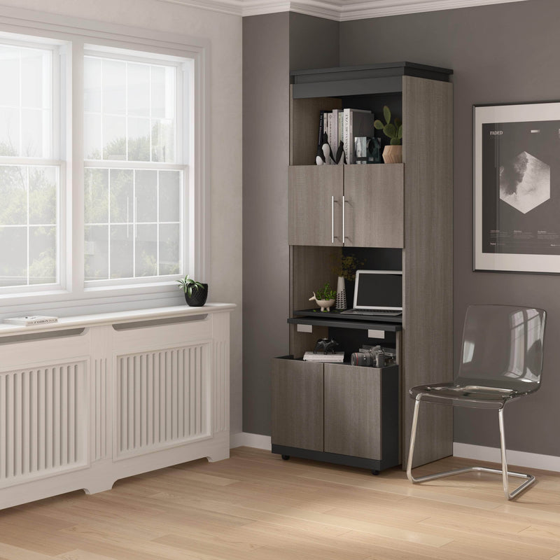 Modubox Storage Cabinet Orion Shelving Unit with Fold-Out Desk - Available in 2 Colours
