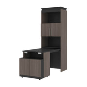 Modubox Storage Cabinet Orion Shelving Unit with Fold-Out Desk - Available in 2 Colours