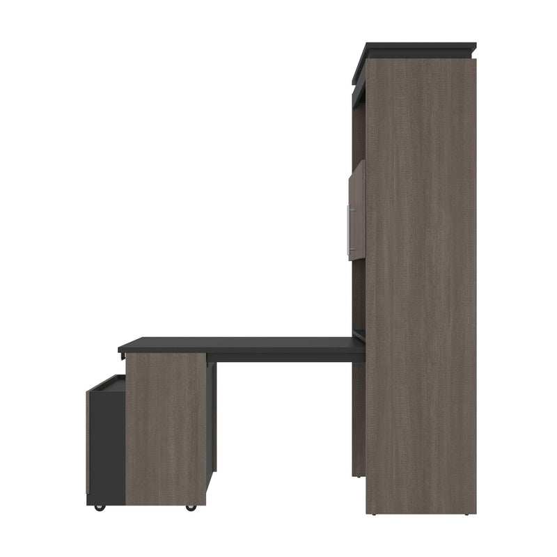 Modubox Storage Cabinet Orion Shelving Unit with Fold-Out Desk - Available in 2 Colours