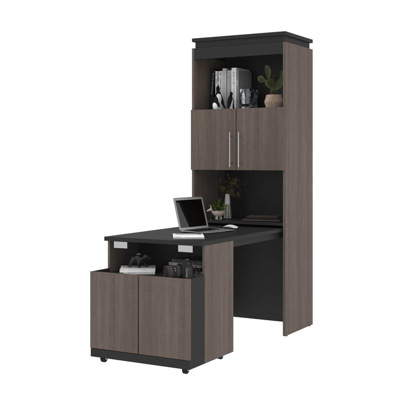 Modubox Storage Cabinet Orion Shelving Unit with Fold-Out Desk - Available in 2 Colours