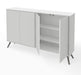 Modubox Storage Cabinet White Krom 60” Storage Cabinet with Metal Legs - White
