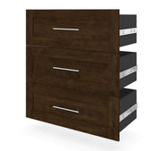 Modubox Storage Drawers Chocolate Pur 3-Drawer Set for Pur 36” Closet Organizer - Available in 4 Colours