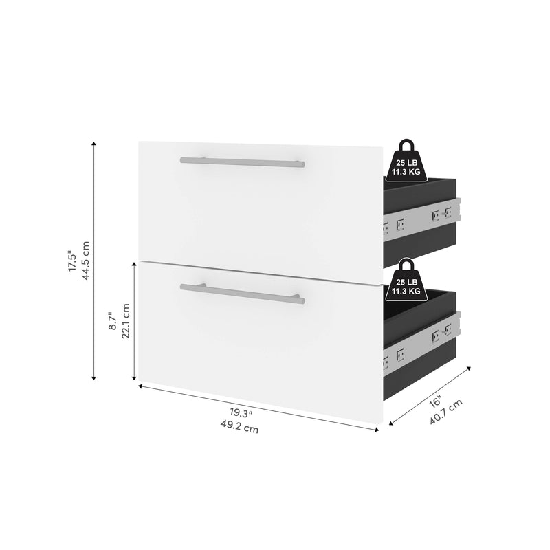 Modubox Storage Drawers Orion 2 Drawer Set For Orion 20"W Narrow Shelving Unit - Available in 2 Colours