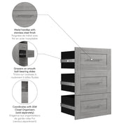 Modubox Storage Drawers Pur 3 Drawer Set for Pur 25W Storage Unit - Available in 3 Colours