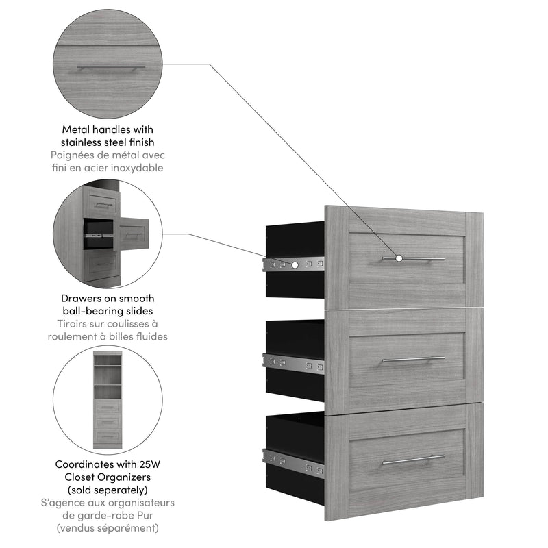 Modubox Storage Drawers Pur 3 Drawer Set for Pur 25W Storage Unit - Available in 3 Colours