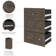 Modubox Storage Drawers Versatile 3-Drawer Set for Versatile 25” Storage Unit - Available in 3 Colours