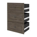 Modubox Storage Drawers Walnut Grey Versatile 3-Drawer Set for Versatile 25” Storage Unit - Available in 3 Colours