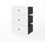 Modubox Storage Drawers White Versatile 3-Drawer Set for Versatile 25” Storage Unit - Available in 3 Colours