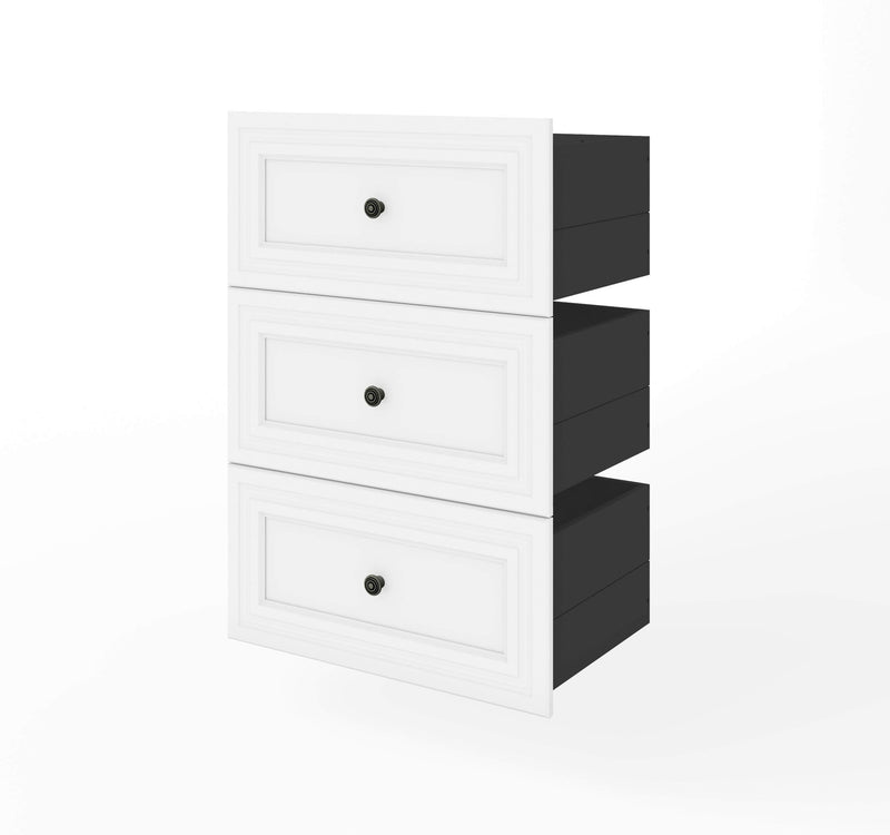 Modubox Storage Drawers White Versatile 3-Drawer Set for Versatile 25” Storage Unit - Available in 3 Colours