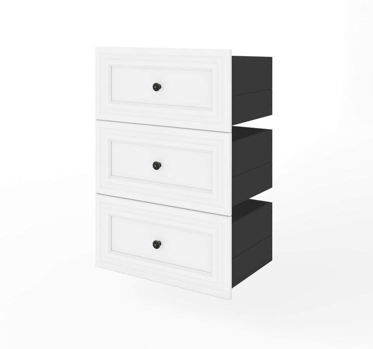Modubox Storage Drawers White Versatile 3-Drawer Set for Versatile 25” Storage Unit - Available in 3 Colours