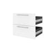 Modubox Storage Drawers White & Walnut Grey Orion 2 Drawer Set For Orion 20"W Narrow Shelving Unit - Available in 2 Colours
