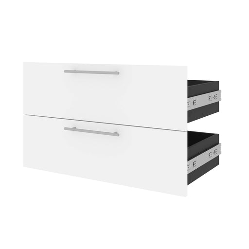 Modubox Storage Drawers White & Walnut Grey Orion 2 Drawer Set For Orion 30"W Shelving Unit - Available in 2 Colours