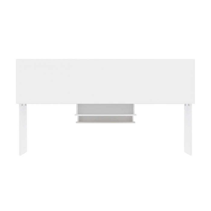 Modubox TV Stand Adara 63W TV Stand for 55 Inch TV in UV White and Mountain Ash Grey