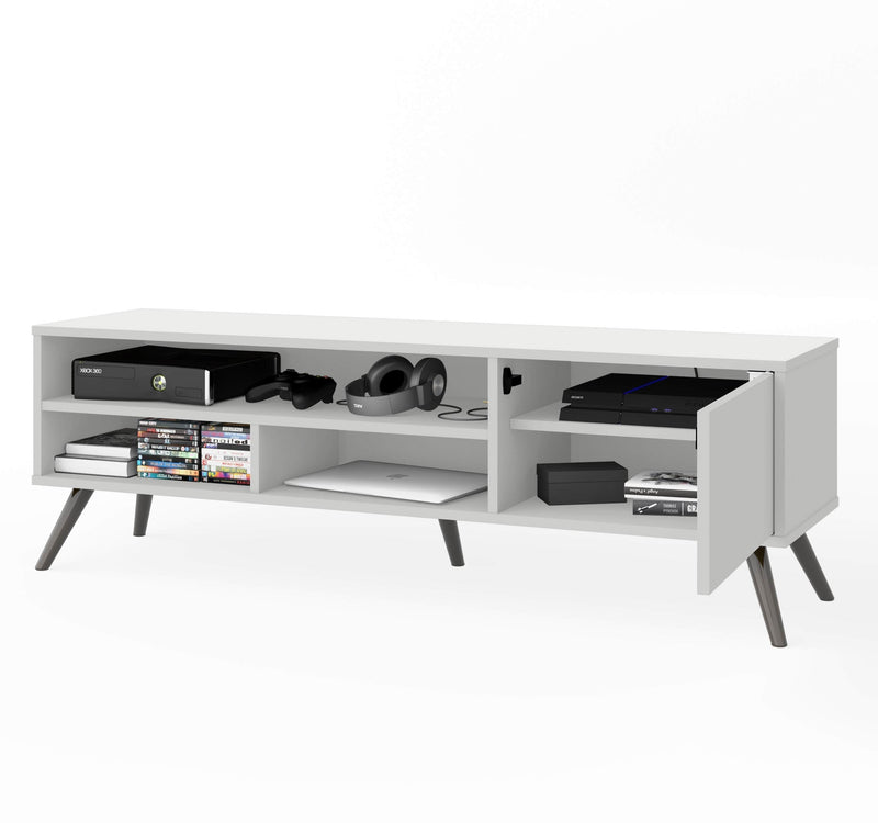Modubox TV Stand Krom 54"W TV Stand with Metal Legs for 60" TV - Available in 2 Colours