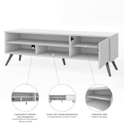 Modubox TV Stand Krom 54"W TV Stand with Metal Legs for 60" TV - Available in 2 Colours
