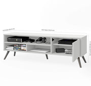 Modubox TV Stand Krom 54"W TV Stand with Metal Legs for 60" TV - Available in 2 Colours
