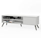 Modubox TV Stand White Krom 54"W TV Stand with Metal Legs for 60" TV - Available in 2 Colours