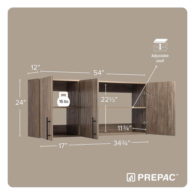 Modubox Wall Cabinet Elite 54 inch Wall Cabinet - Multiple Options Available