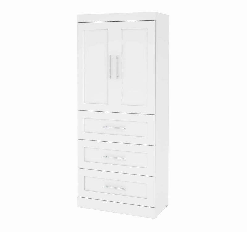 Modubox Wardrobe Pur 36W Wardrobe with 3 Drawers - Available in 2 Colours