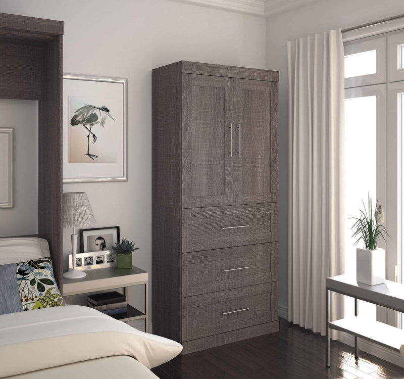 Modubox Wardrobe Pur 36W Wardrobe with 3 Drawers - Available in 2 Colours