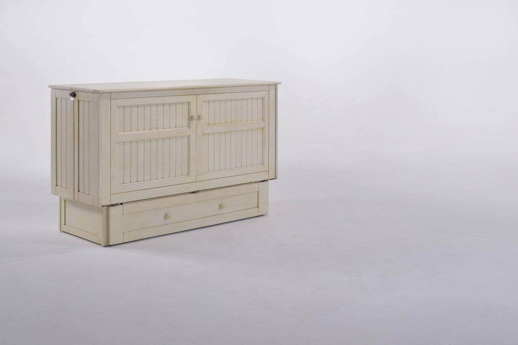 Night and Day Murphy Cabinet Bed Buttercream Daisy Murphy Cabinet Bed with Queen Gel Memory Foam Mattress - Available in 3 Colours
