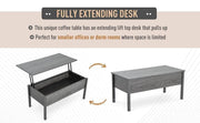 Pending - Aosom Coffee Table 39" Modern Lift Top Coffee Table Storage Shelf with Storage Compartment - Available in 2 Colours