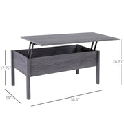 Pending - Aosom Coffee Table 39" Modern Lift Top Coffee Table Storage Shelf with Storage Compartment - Available in 2 Colours
