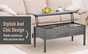 Pending - Aosom Coffee Table 39" Modern Lift Top Coffee Table Storage Shelf with Storage Compartment - Available in 2 Colours