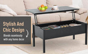 Pending - Aosom Coffee Table 39" Modern Lift Top Coffee Table Storage Shelf with Storage Compartment - Available in 2 Colours