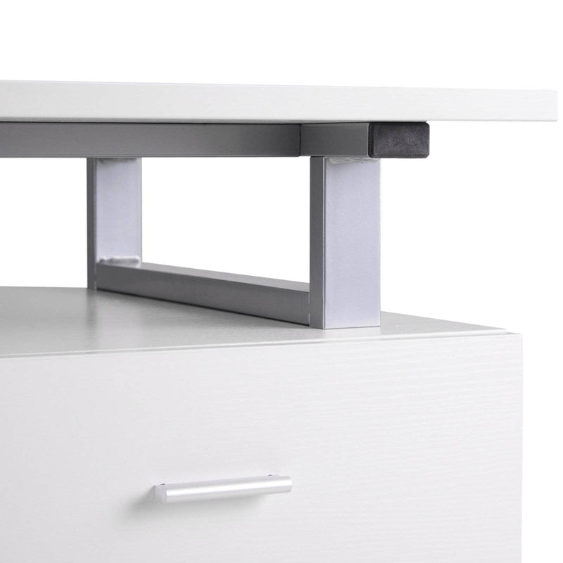 Pending - Aosom Computer Desk Industrial Style Office Desk Computer Desk with Multi-Use Removable File Drawers  - Available in 2 Colours