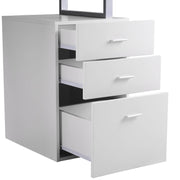 Pending - Aosom Computer Desk Industrial Style Office Desk Computer Desk with Multi-Use Removable File Drawers  - Available in 2 Colours