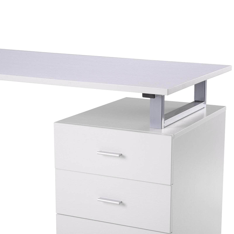Pending - Aosom Computer Desk Industrial Style Office Desk Computer Desk with Multi-Use Removable File Drawers  - Available in 2 Colours