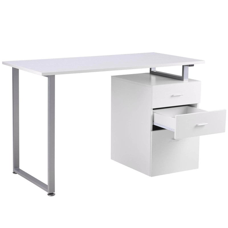 Pending - Aosom Computer Desk Industrial Style Office Desk Computer Desk with Multi-Use Removable File Drawers  - Available in 2 Colours