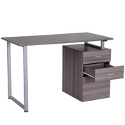 Pending - Aosom Computer Desk Industrial Style Office Desk Computer Desk with Multi-Use Removable File Drawers  - Available in 2 Colours