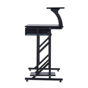 Pending - Aosom Computer Desk Writing Workstation Portable Space Saving Home Office Wood with Keyboard Tray  - Black