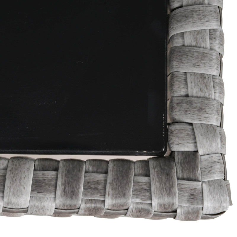 Pending - Aosom Conversation Set 6PCS Outdoor Patio Dining Table Sets All Weather PE Rattan Sofa Chair Furniture set Indoor Outdoor Backyard Garden with Cushions Khaqi - Light Grey Wicker