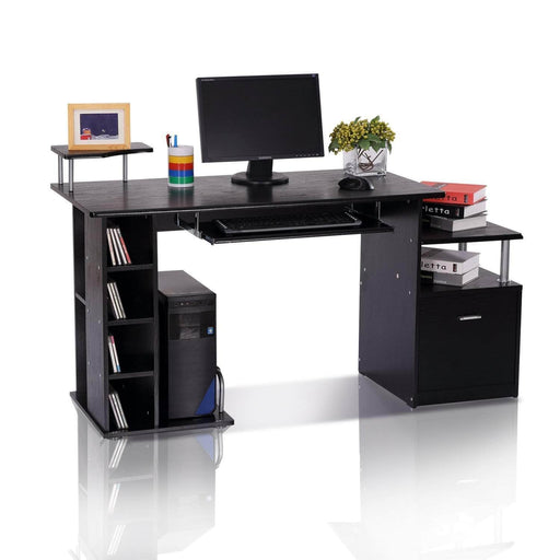 Pending - Aosom Desk 59.8" Wood Computer Desk Laptop Table Office Home Drawer Shelf - Black