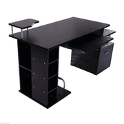 Pending - Aosom Desk 59.8" Wood Computer Desk Laptop Table Office Home Drawer Shelf - Black