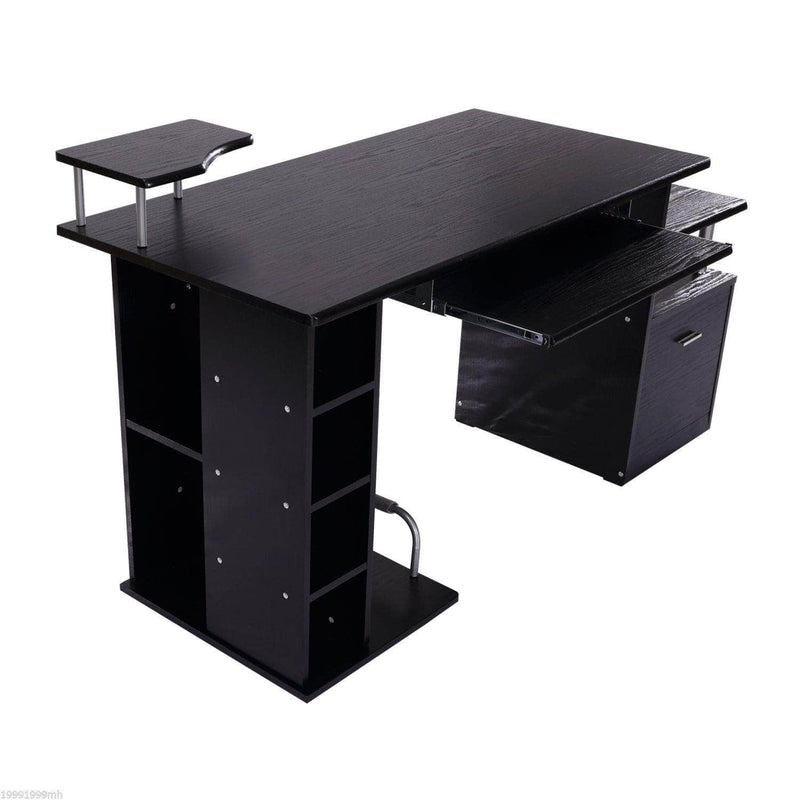 Pending - Aosom Desk 59.8" Wood Computer Desk Laptop Table Office Home Drawer Shelf - Black