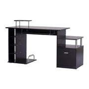 Pending - Aosom Desk 59.8" Wood Computer Desk Laptop Table Office Home Drawer Shelf - Black