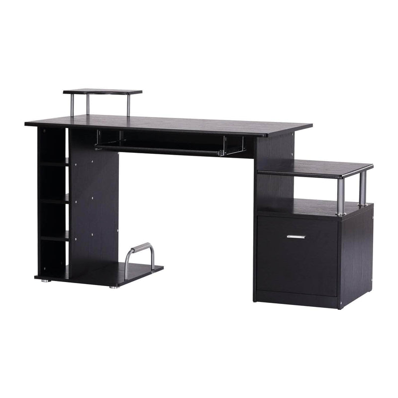 Pending - Aosom Desk 59.8" Wood Computer Desk Laptop Table Office Home Drawer Shelf - Black