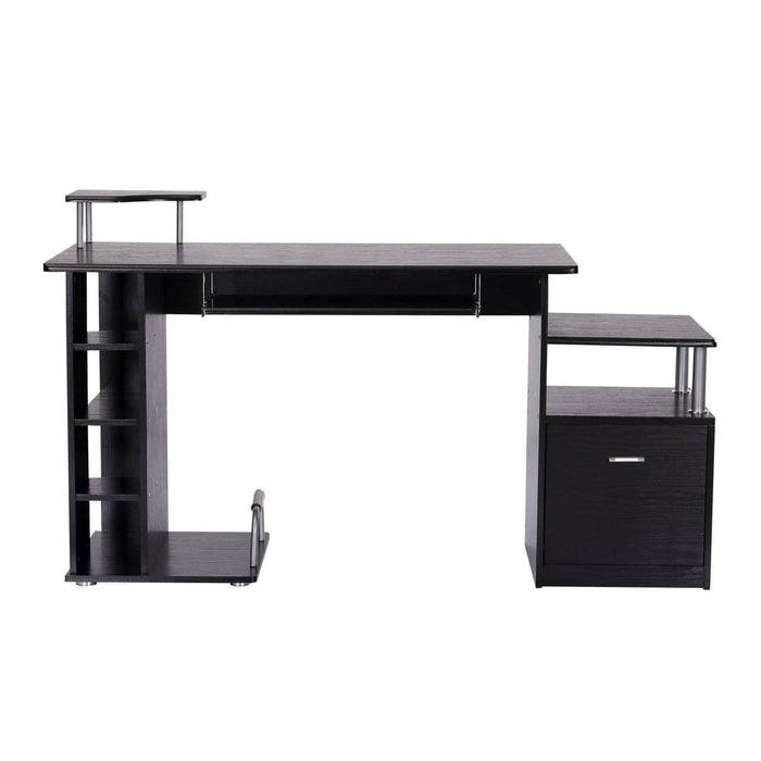Pending - Aosom Desk 59.8" Wood Computer Desk Laptop Table Office Home Drawer Shelf - Black