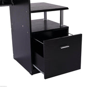 Pending - Aosom Desk 59.8" Wood Computer Desk Laptop Table Office Home Drawer Shelf - Black
