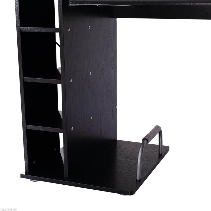 Pending - Aosom Desk 59.8" Wood Computer Desk Laptop Table Office Home Drawer Shelf - Black