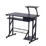 Pending - Aosom Desk Computer Desk Writing Workstation Portable Space Saving Home Office Wood with Keyboard Tray  - Black